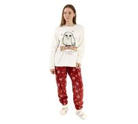 Vanilla Underground Harry Potter Womens Off-White Hedwig Long Sleeve Long Leg Pyjama Set (Large)