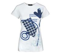 Vanilla Underground Hed Kandi Womens White Holiday Ready Graphic Short Sleeved T-Shirt (Small)
