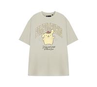 Vanilla Underground Hello Kitty & Friends Womens Beige Pompompurin Short Sleeved T-Shirt (Medium)