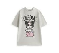Vanilla Underground Hello Kitty & Friends Womens Grey Kuromi Stocking Short Sleeved T-Shirt (Medium)