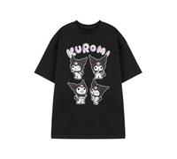 Vanilla Underground Hello Kitty Womens Black Kuromi Short Sleeved T-Shirt (Xx-Large)