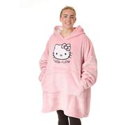 Vanilla Underground Hello Kitty Womens Pink Character Face Blanket Hoodie (One Size)
