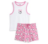 Vanilla Underground Hello Kitty Womens Pink Character Vest And Shorts Pyjama Set (Small)