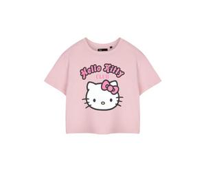 Vanilla Underground Hello Kitty Womens Pink Club Cropped Short Sleeved T-Shirt (Medium)