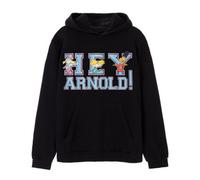 Vanilla Underground Hey Arnold Unisex Black Collegiate Letters Hoodie (Small)