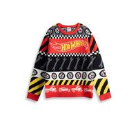 Vanilla Underground Hot Wheels Mens Multicoloured Tyre & Spanner Fairisle Christmas Jumper (Small)