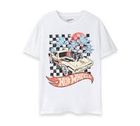 Hot Wheels Men's Adult Short Sleeved T-Shirt (White) in White | Size: Small Hot Wheels White S