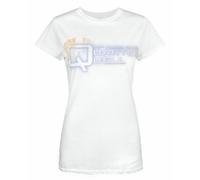 Vanilla Underground Hunger Games Womens White Quarter Quell Text Print Short Sleeved T-Shirt (Large)
