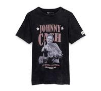 Vanilla Underground Johnny Cash Mens Black Character Short Sleeved T-Shirt (Small)