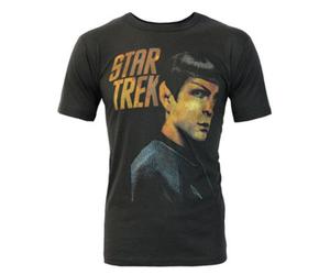 Vanilla Underground Junk Food Clothing Mens Black Star Trek Short Sleeved T-Shirt (Medium)