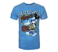 Vanilla Underground Junk Food Clothing Mens Blue Mickey Mouse Short Sleeved T-Shirt (Small)