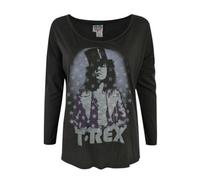 Junk Food Clothing Grey Marc Bolan Long Sleeved T-Shirt Womens