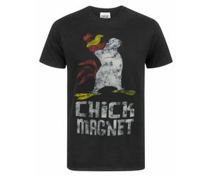 Vanilla Underground Looney Tunes Mens Black Foghorn Leghorn Short Sleeved T-Shirt (Medium)