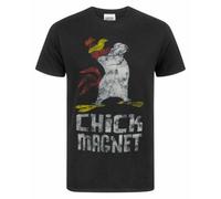 Vanilla Underground Looney Tunes Mens Black Foghorn Leghorn Short Sleeved T-Shirt (Small)