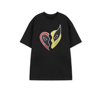 Vanilla Underground Marvel Deadpool Mens Black Deadpool & Wolverine Short Sleeved T-Shirt (X-Large)