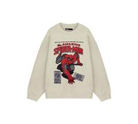 Vanilla Underground Marvel Mens Beige The Amazing Spiderman Sweatshirt (Medium)