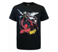 Vanilla Underground Marvel Mens Black Ant-Man, Wasp Short Sleeved T-Shirt (Large)