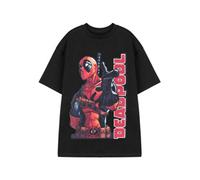 Vanilla Underground Marvel Mens Black Deadpool Print Short Sleeved T-Shirt (X-Large)