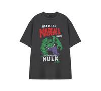Vanilla Underground Marvel Mens Grey The Incredible Hulk Short Sleeved T-Shirt (Medium)