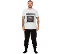 Vanilla Underground Marvel Mens White Wandavision Logo Short Sleeve Long Leg Pyjama Set (Medium)