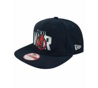 Marvel Unisex Blue Captain America Snapback Flat Cap - S-M