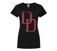 Vanilla Underground Marvel Womens Black Logo Short Sleeved T-Shirt (Small)