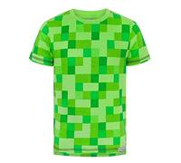 Vanilla Underground Minecraft All Over Creeper Green Boy's Kids Children's T-Shirt Top