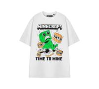 Vanilla Underground Minecraft Mens White Time To Mine Short Sleeved T-Shirt (Large)