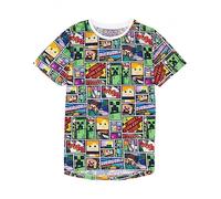 Vanilla Underground Minecraft Overworld Boy's T-Shirt, Multicoloured, 5-6 Years