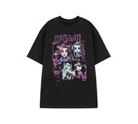 Monster High Women's Alumni Reunion Tour Short Sleeved T-Shirt | Black | Officially Licensed Merch | Size: Small Monster High Black S
