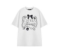 Monster High Womens White Ghouls Forever Short Sleeved Graphic Tee | Classic Cartoon Top | Casual Wear T-Shirt | Crew Neck Design | MH Spooky Theme Apparel Merch - XXX-Large