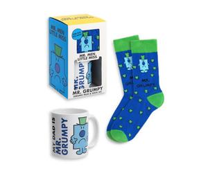 Vanilla Underground Mr. Men Mens Blue Mr Grumpy Mug And Sock Gift Set (One Size)