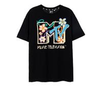 Vanilla Underground Mtv Unisex Black Flowers Short Sleeved T-Shirt (Xx-Large)