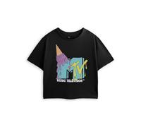Vanilla Underground Mtv Womens Black Ice Cream Cropped Short Sleeved T-Shirt (Small)