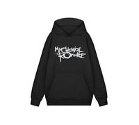 Vanilla Underground My Chemical Romance Hooded Sweatshirt | Black Music Band Long Sleeve Pullover | Unisex Adults Plain Casual Wear Top | Rock Apparel | MCR Fan Gift