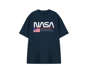 Vanilla Underground Nasa Unisex Blue Space Short Sleeved T-Shirt (Large)