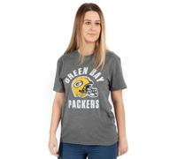 NFL Green Bay Packers T-Shirt for Women | Ladies American Football Game Short Sleeve Charcoal Jersey Top Gamer Clothing Merchandise