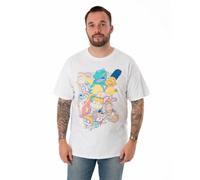 Vanilla Underground Nickelodeon Unisex White Classic Nick 90's Short Sleeved T-Shirt (Large)