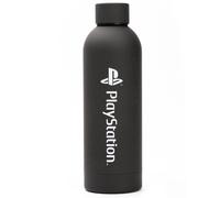 Vanilla Underground PlayStation Mens Black Basic Logo Print Stainless Steel Bottle (One Size)