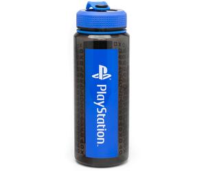 Vanilla Underground PlayStation Mens Black Logo Print & Console Logos Screw Water Bottle (One Size)