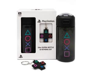 Vanilla Underground PlayStation Womens Black Controller Symbols Print Spout Water Bottle (One Size)