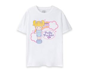 Vanilla Underground Polly Pocket Womens White Doll Short Sleeved T-Shirt (X-Large)