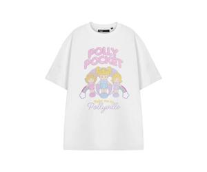 Vanilla Underground Polly Pocket Womens White Pollyville Short Sleeved T-Shirt (Large)