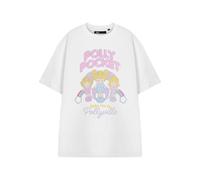 Vanilla Underground Polly Pocket Womens White Pollyville Short Sleeved T-Shirt (Small)