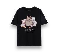 Vanilla Underground Pusheen Unisex Black I'm Busy Short Sleeved T-Shirt (X-Large)