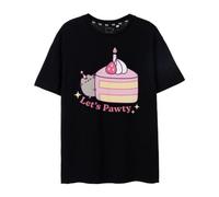 Pusheen Women's Adult Short Sleeved T-Shirt (Black) in Black | Size: 2XL Pusheen Black 2XL