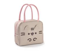 Vanilla Underground Pusheen Womens Brown Novelty Face Zip Lunch Bag (One Size)