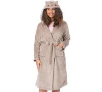 Vanilla Underground Pusheen Womens Brown Pusheen The Cat Hooded Bathrobe (X-Large)