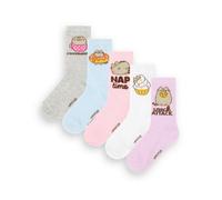 Vanilla Underground Pusheen Womens Multicoloured Snack Attack Calf Socks Set Of 5 (4-8 Uk)