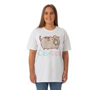 Vanilla Underground Pusheen Womens White Cutea Short Sleeved T-Shirt (Small)